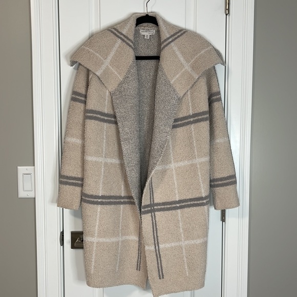 barefoot dreams windowpane cardigan